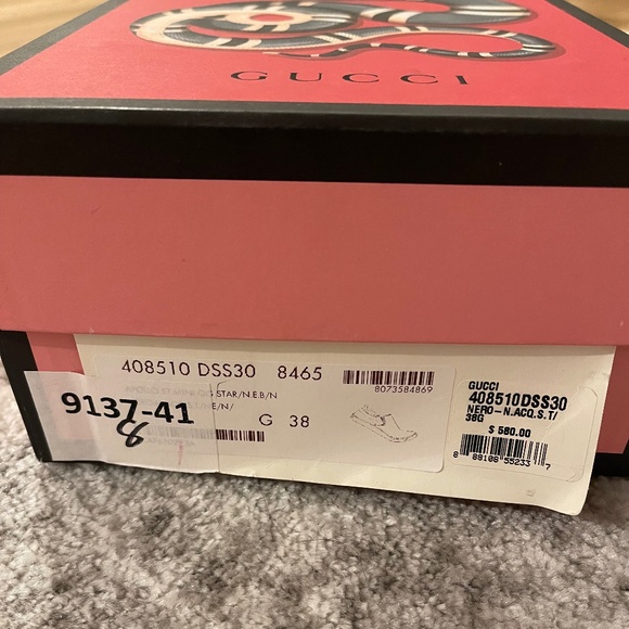 Gucci Limited Edition Black Leather Ghost Slip with Graffiti - Picture 9 of 11